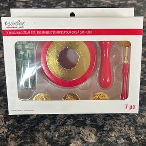 RECOLLECTIONS  CHRISTMAS NOEL SEALING WAX STAMP KIT 7PC NWT
